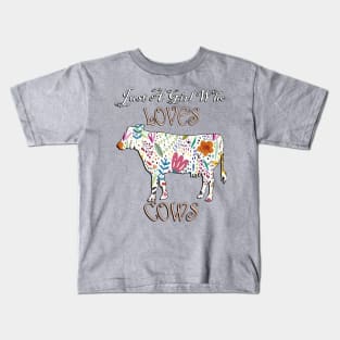 Just A Girl Who Loves Cows Kids T-Shirt